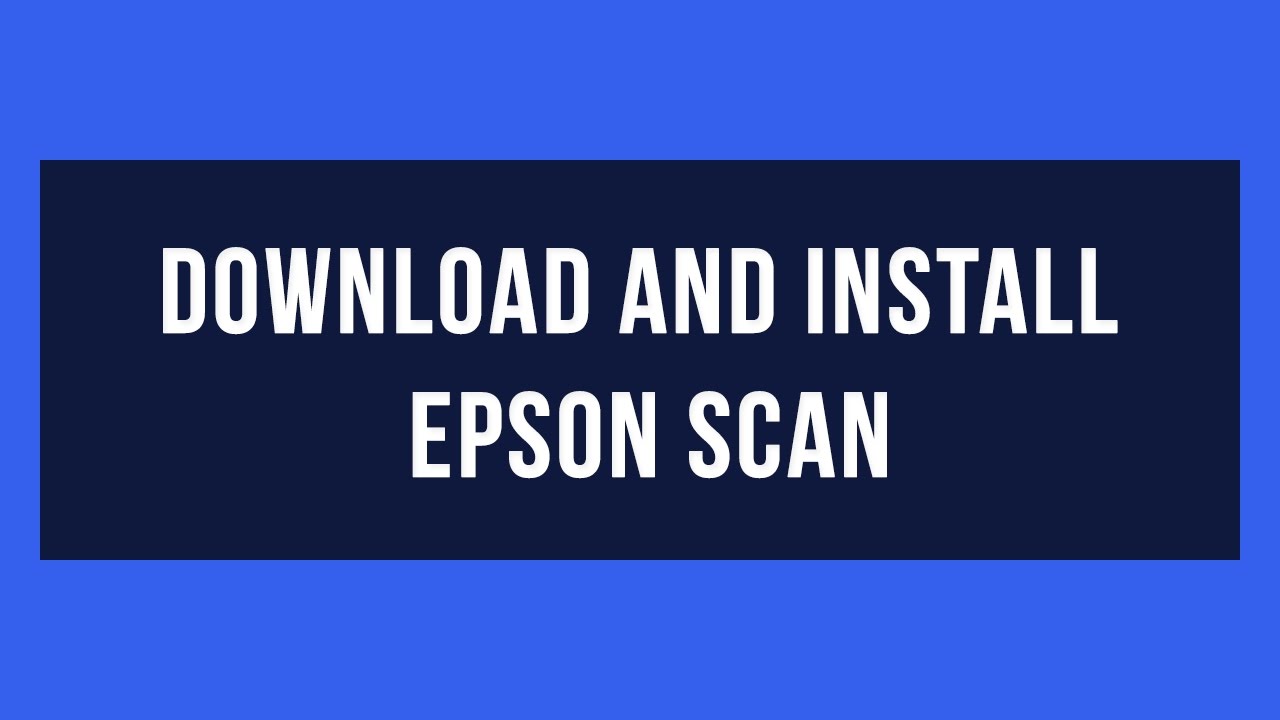 epson scan software download free